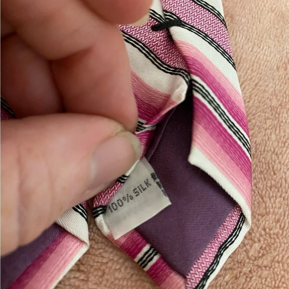 Classic Pink and Cream Striped Tie
